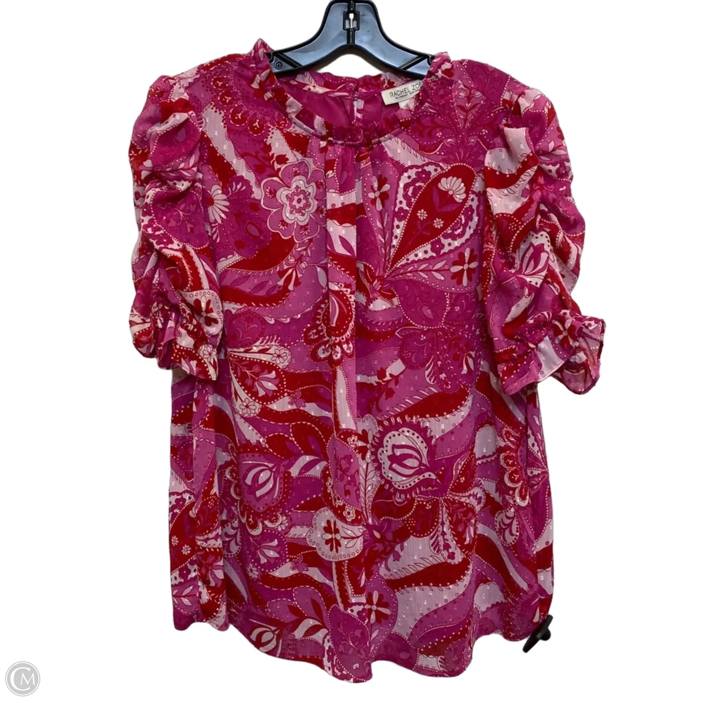 Top Short Sleeve By Rachel Zoe In Pink, Size: L