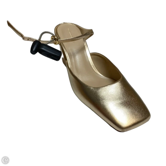 Shoes Heels Block By Anthropologie In Gold, Size: 7