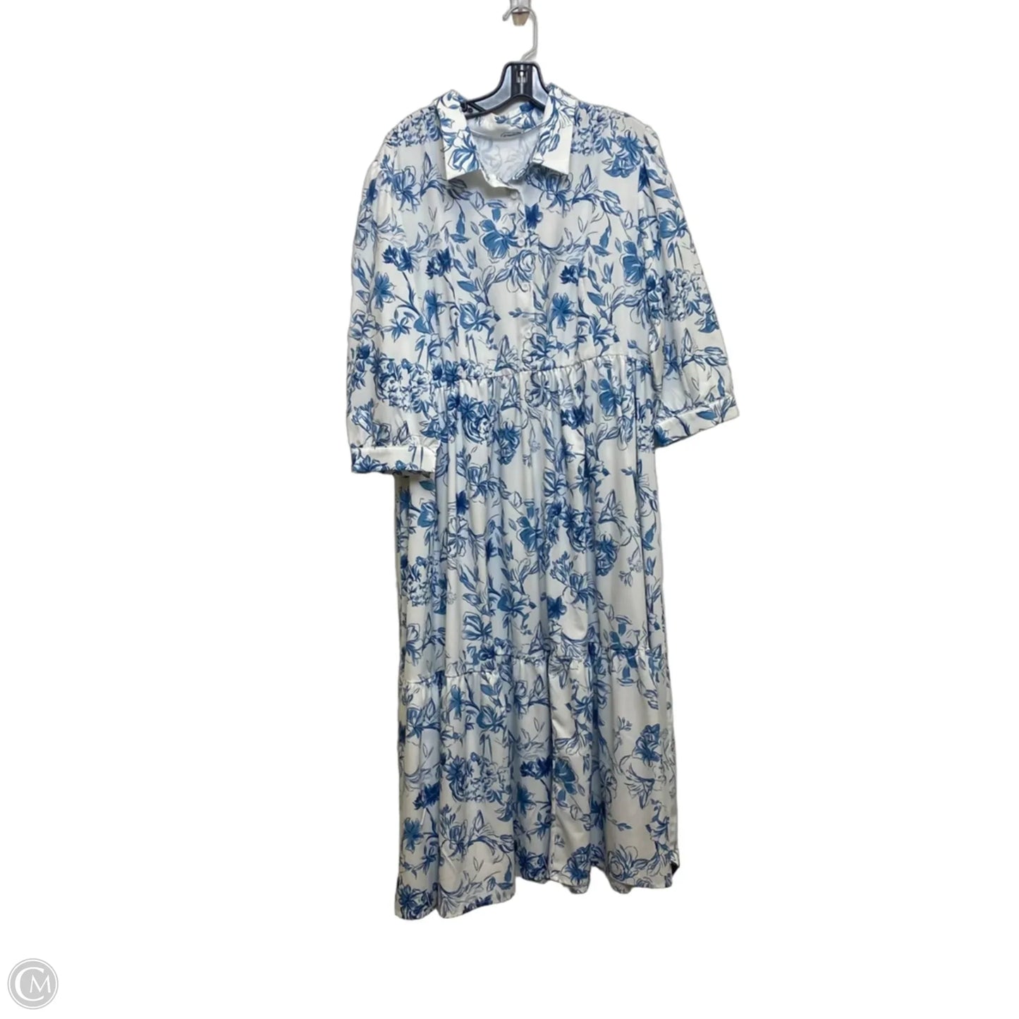 Dress Casual Midi By Cmf In Blue, Size: Xxl