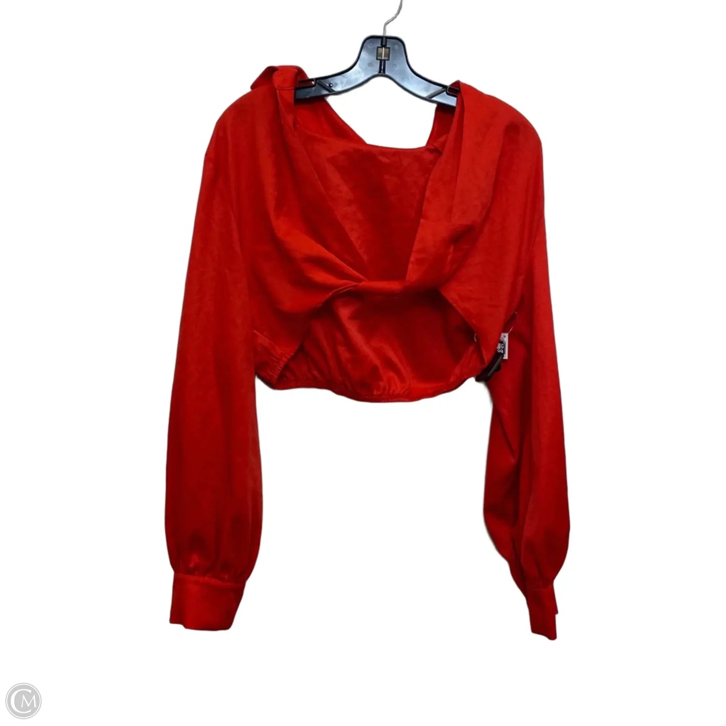 Top Long Sleeve By Shein In Red, Size: L