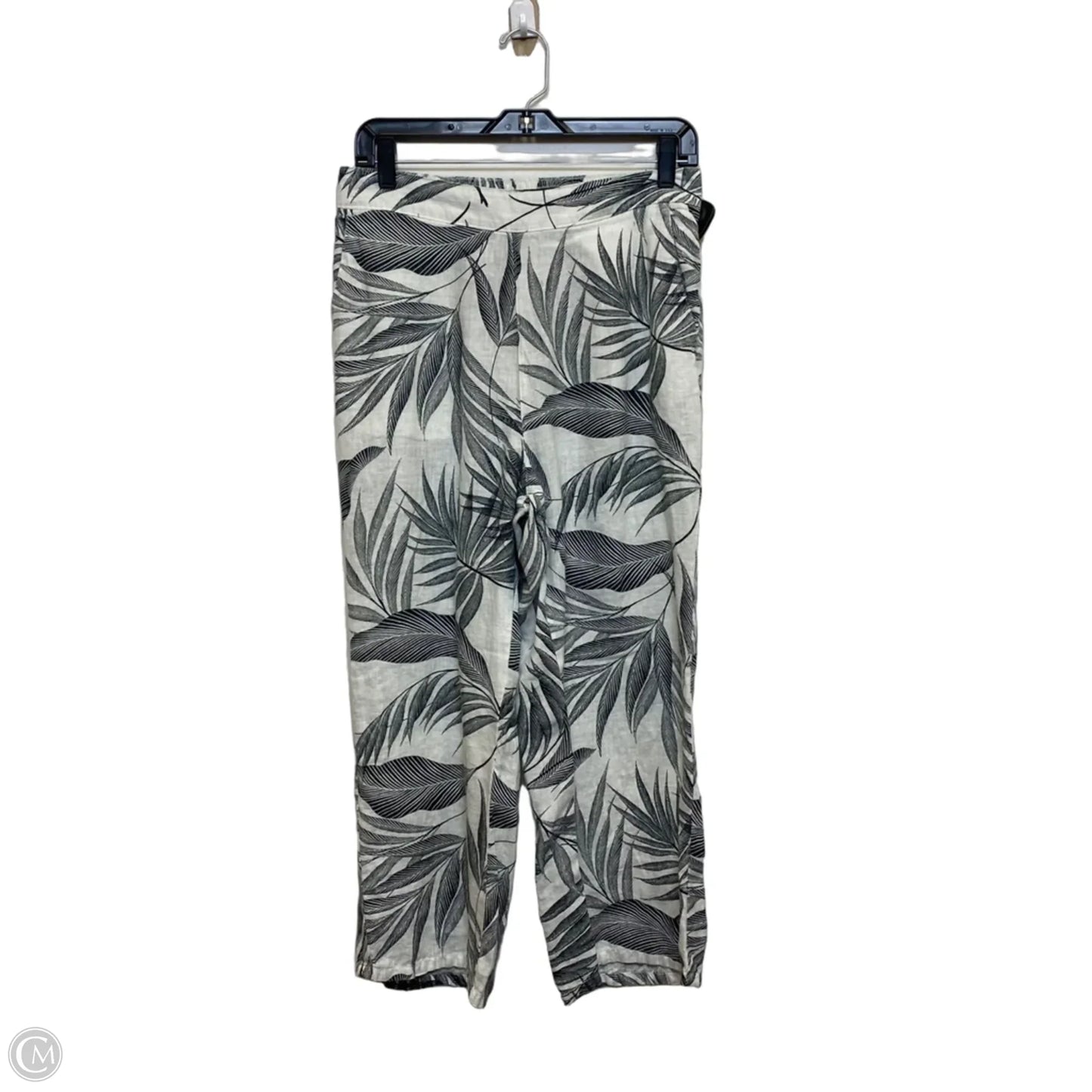 Pants Linen By Tahari In Black & White, Size: M