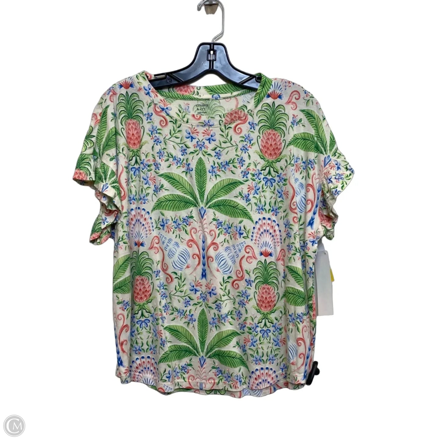 Top Short Sleeve By Crown And Ivy In Green, Size: Lp