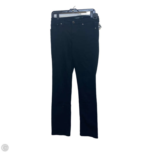 Jeans Straight By Lauren By Ralph Lauren In Black Denim, Size: 8