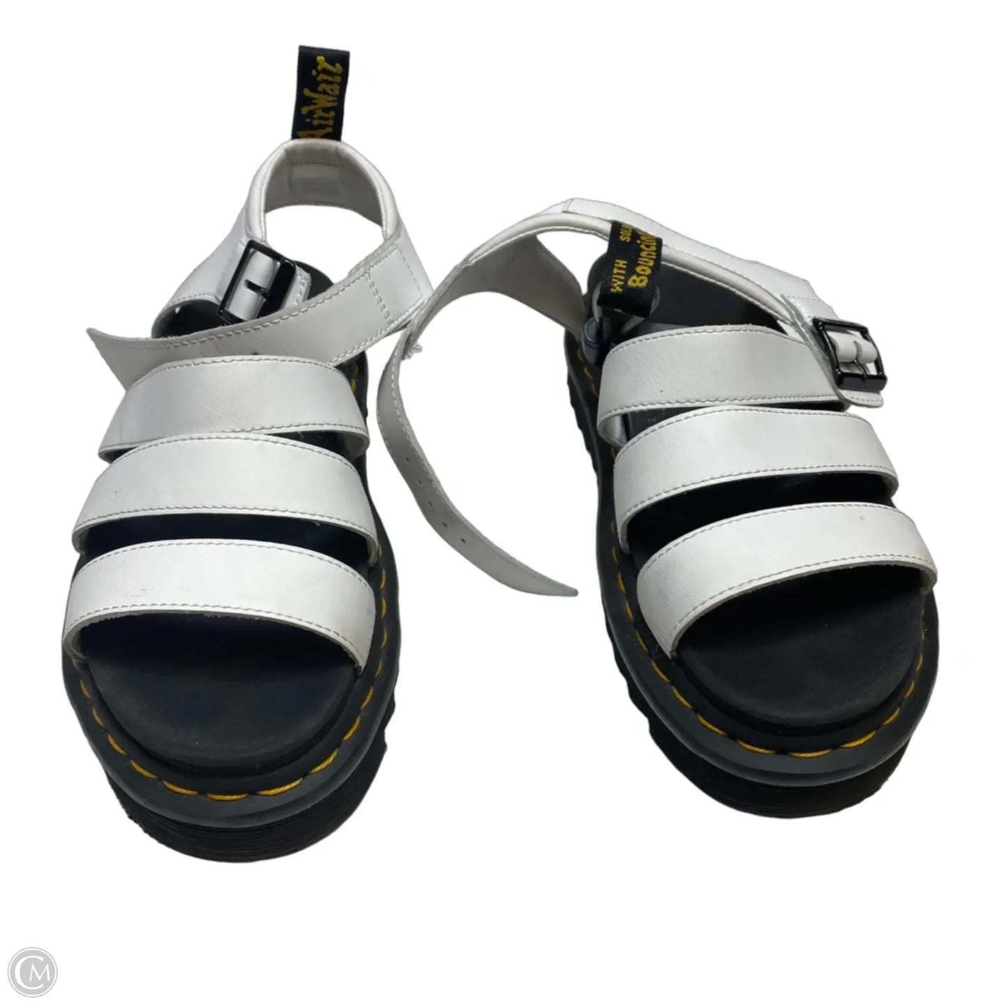 Sandals Designer By Dr Martens In Black & White, Size: 8