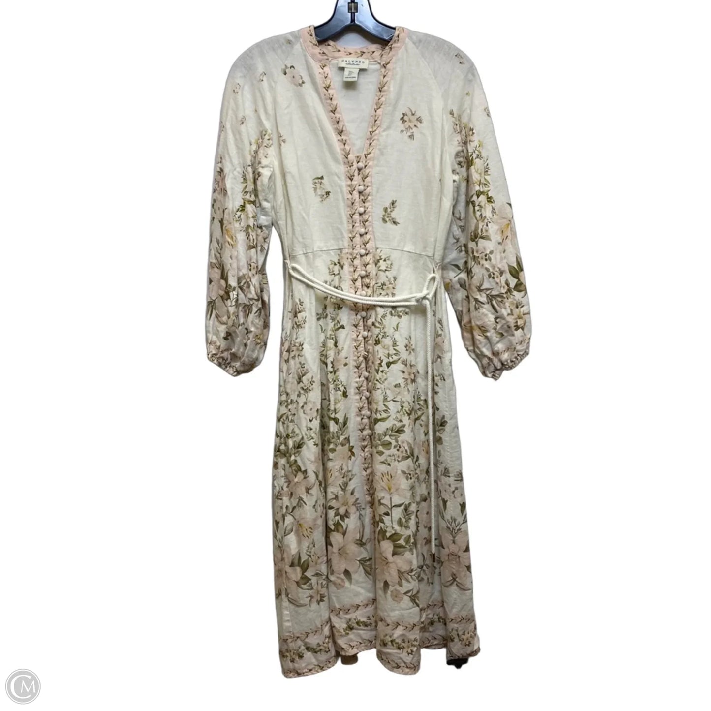 Dress Casual Midi By Calypso St Barth In Cream, Size: S
