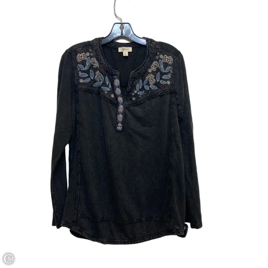 Top Long Sleeve By Style And Co Collection Women In Grey, Size: M