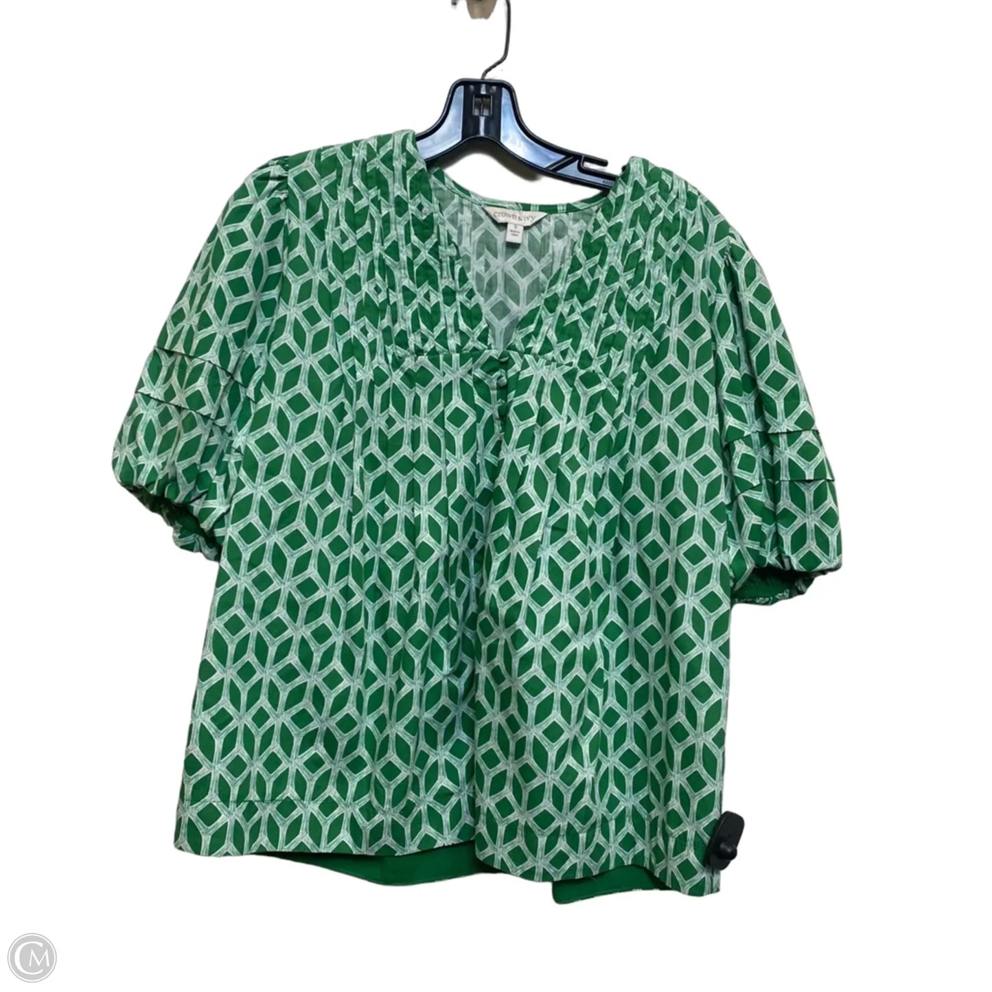 Top Short Sleeve By Crown And Ivy In Green, Size: S