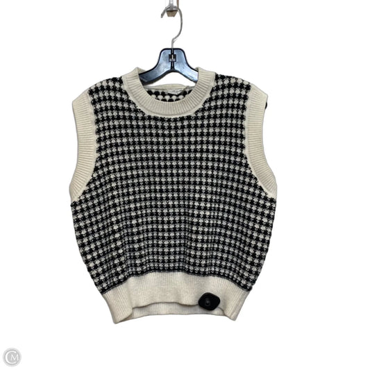 Vest Sweater By Vestique In Black & White, Size: S
