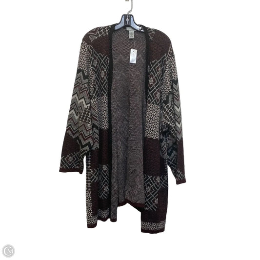 Cardigan By Catherines In Black & Red, Size: 4x