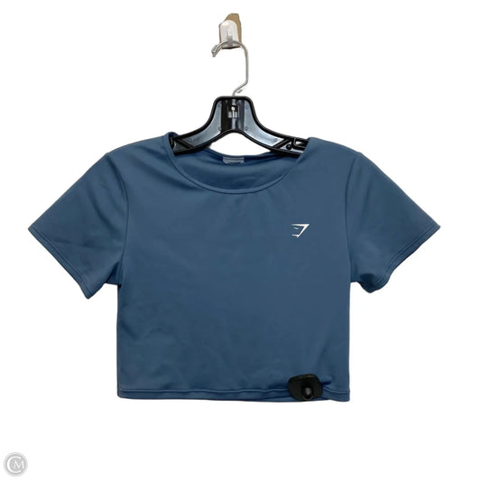 Athletic Top Short Sleeve By Gym Shark In Blue, Size: S