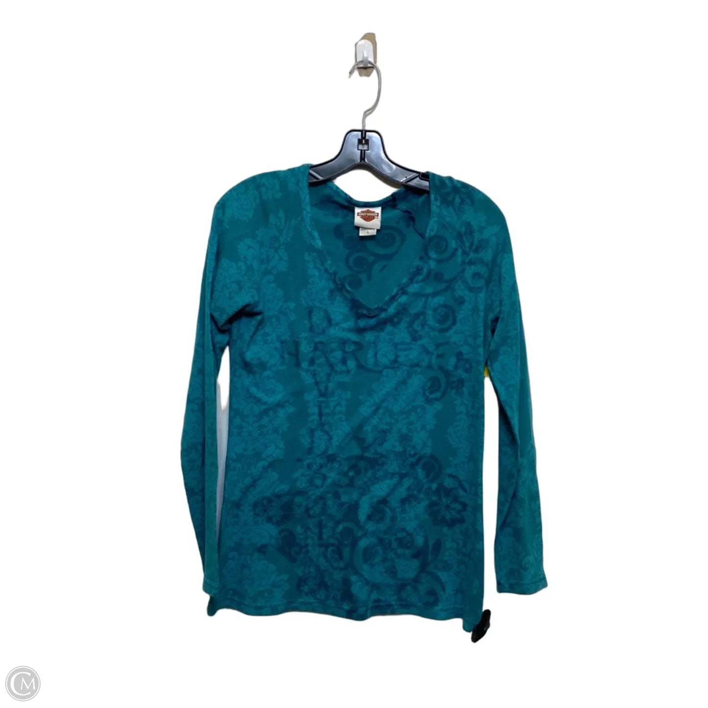 Top Long Sleeve By Harley Davidson In Blue, Size: L