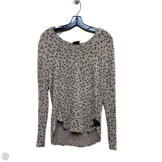 Top Long Sleeve By Bobeau In Grey, Size: M