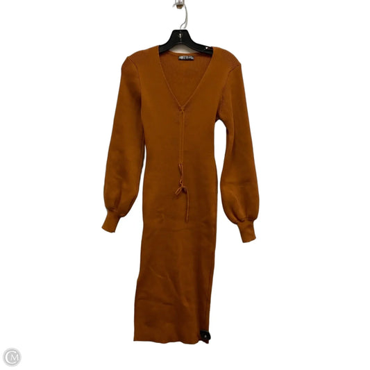Dress Casual Midi By Prettygarden In Brown, Size: M