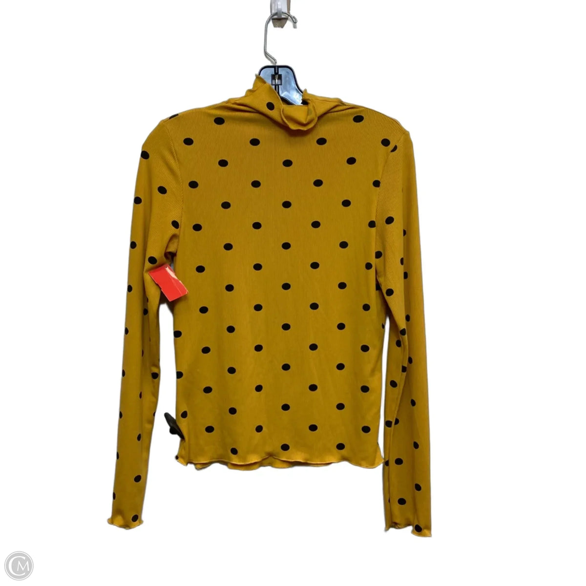 Top Long Sleeve Basic By Shein In Yellow, Size: M