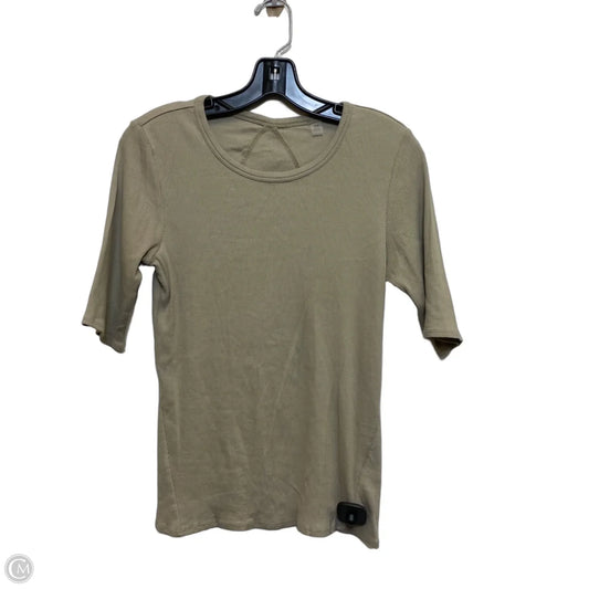 Top Short Sleeve Basic By Clothes Mentor In Beige, Size: M