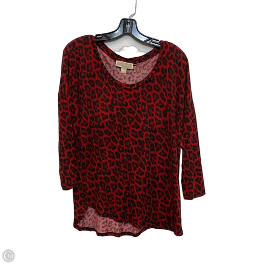 Top Long Sleeve Basic By Michael By Michael Kors In Red, Size: M