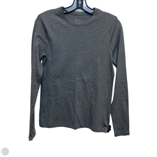 Top Long Sleeve Basic By A New Day In Grey, Size: M