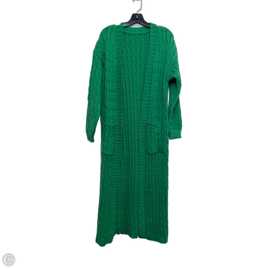 Sweater Cardigan By Shein In Green, Size: M