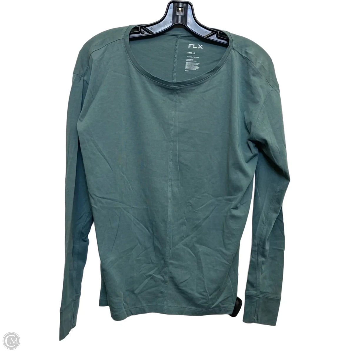 Top Long Sleeve Basic By Flx In Green, Size: S
