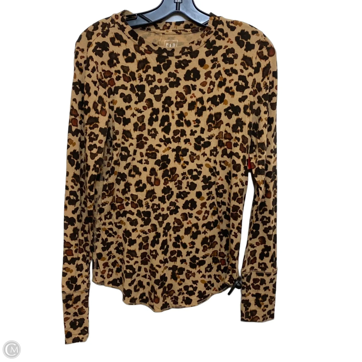 Top Long Sleeve Basic By Gap In Animal Print, Size: M