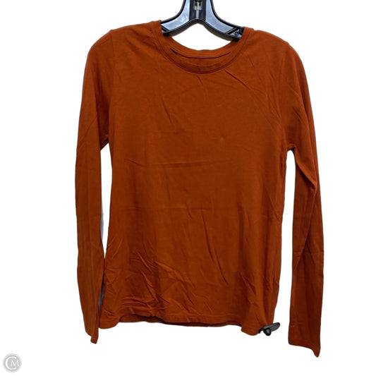 Top Long Sleeve By Time And Tru In Brown, Size: S