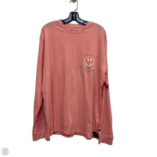 Top Long Sleeve By Champion In Pink, Size: Xl