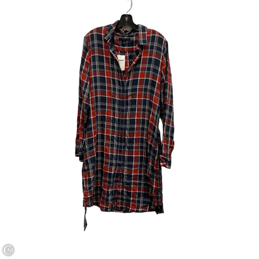 Dress Casual Short By Banana Republic In Blue & Red, Size: L