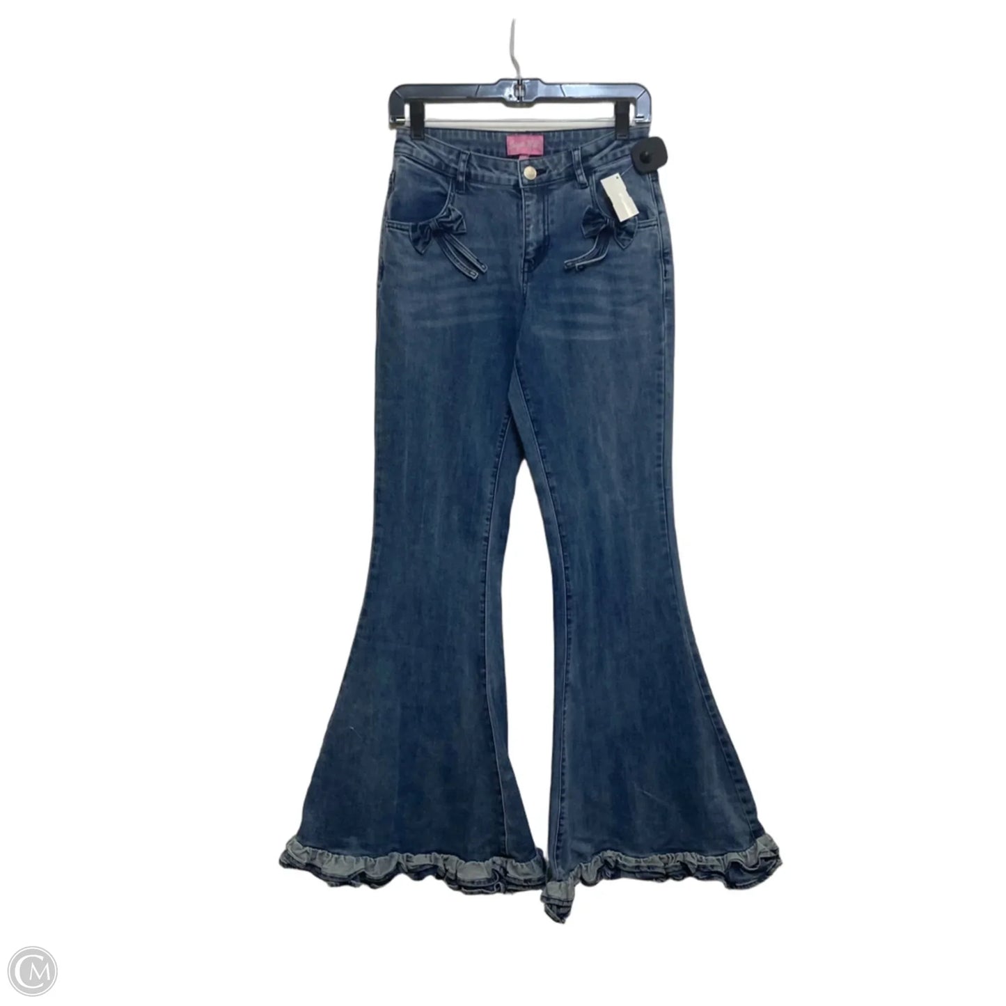 Jeans Boot Cut By Sugar Thrillz In Blue Denim, Size: 8