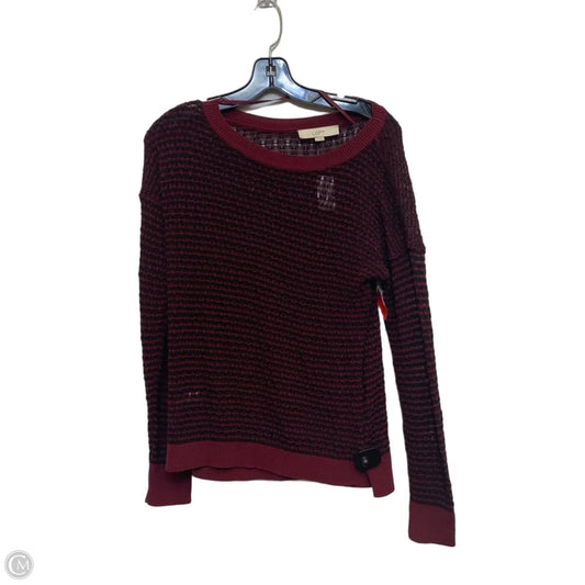 Top Long Sleeve By Loft In Red, Size: M