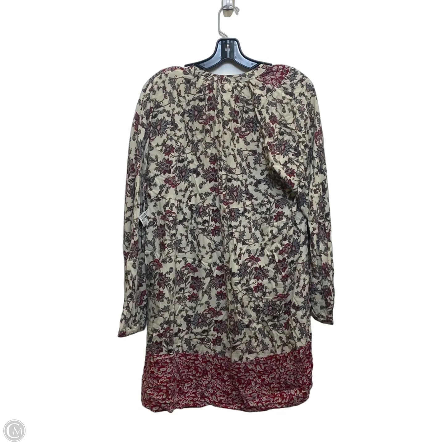 Dress Casual Short By Umgee In Cream & Red, Size: M