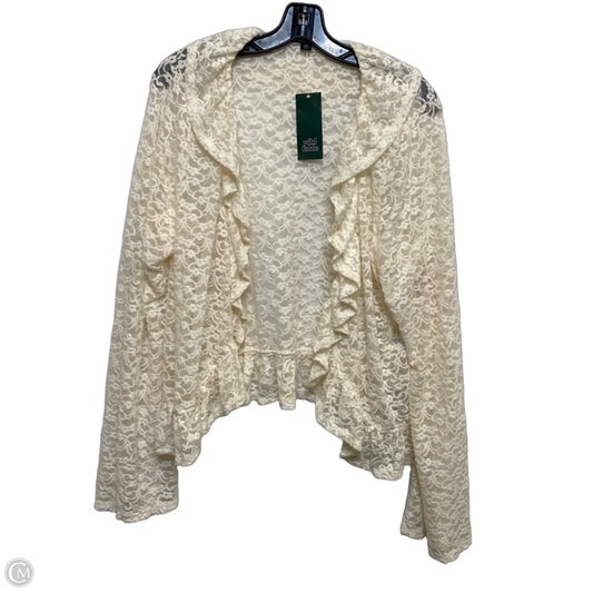 Cardigan By Wild Fable In Cream, Size: Xxl