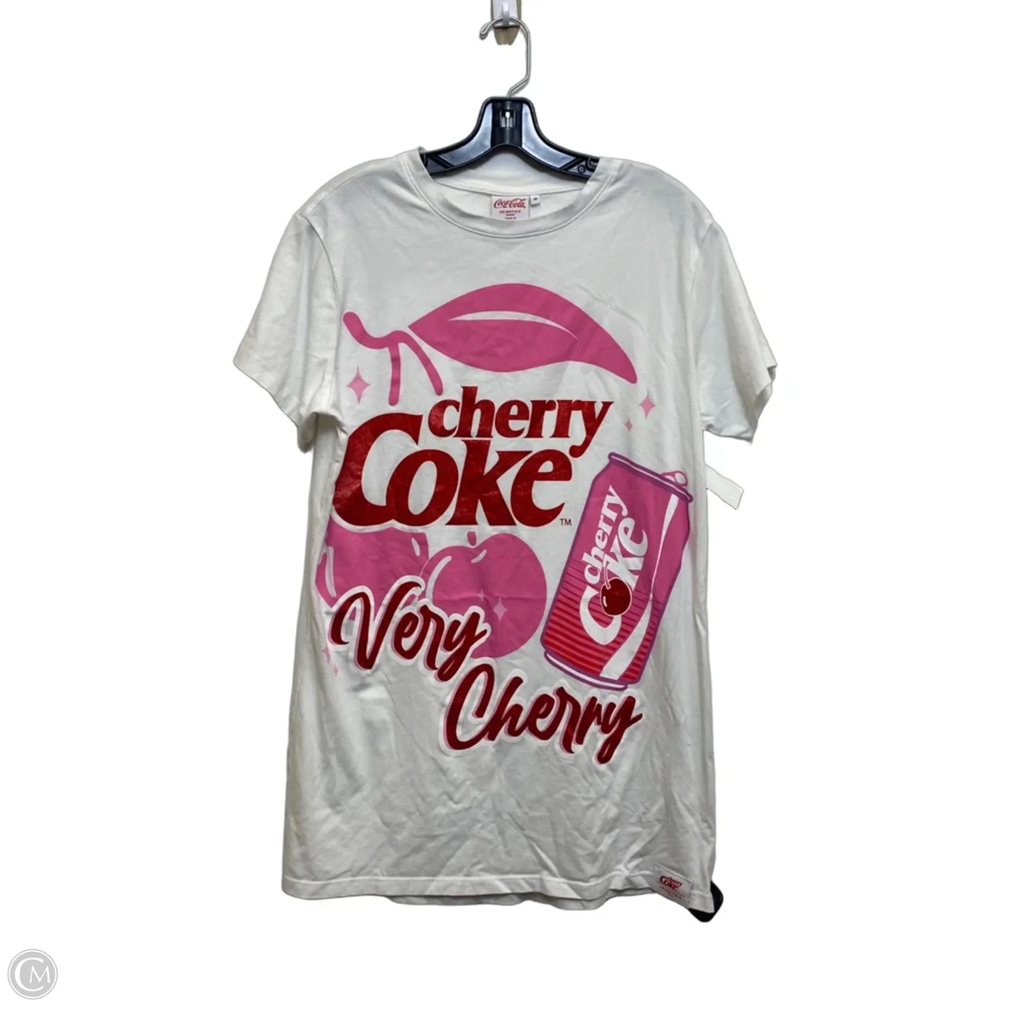 Dress Casual Short By Coca-Cola In Pink & White, Size: Xs