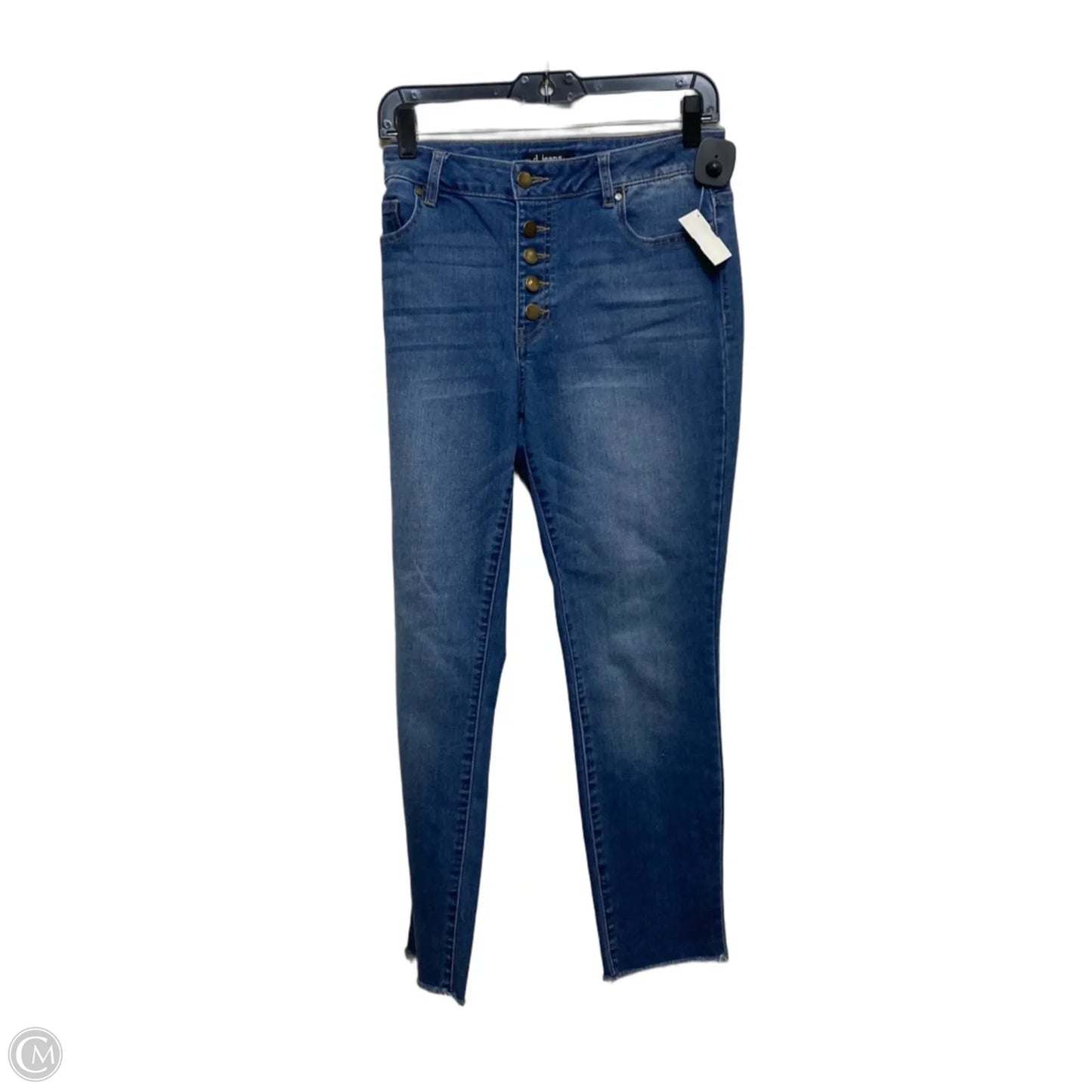 Jeans Skinny By D Jeans In Blue Denim, Size: 10