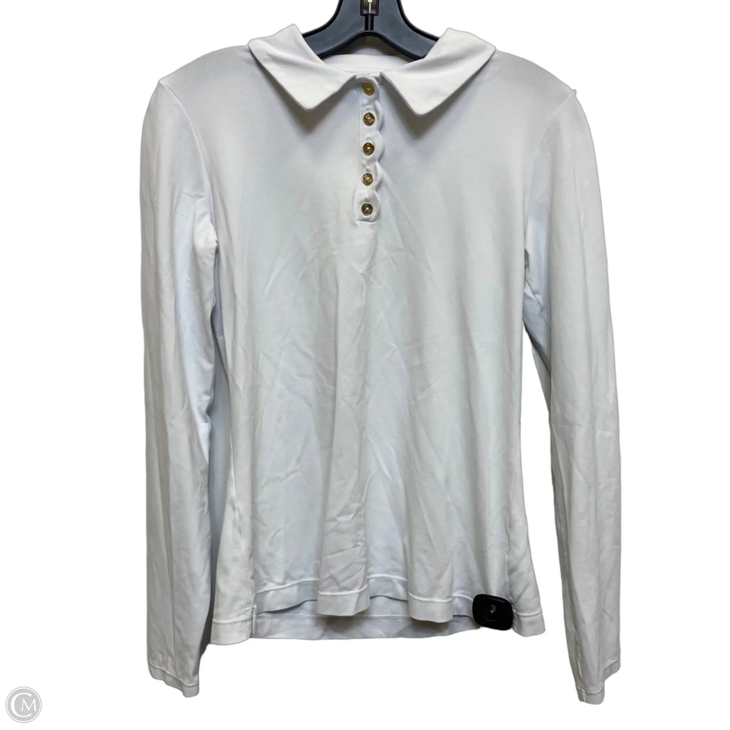 Top Long Sleeve Designer By Lilly Pulitzer In White, Size: S