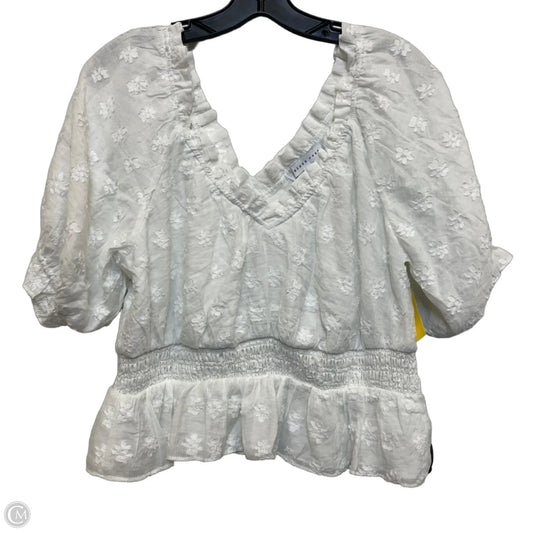 Top Short Sleeve By Endless Rose In White, Size: L