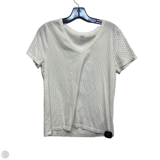 Top Short Sleeve By Gap In White, Size: M