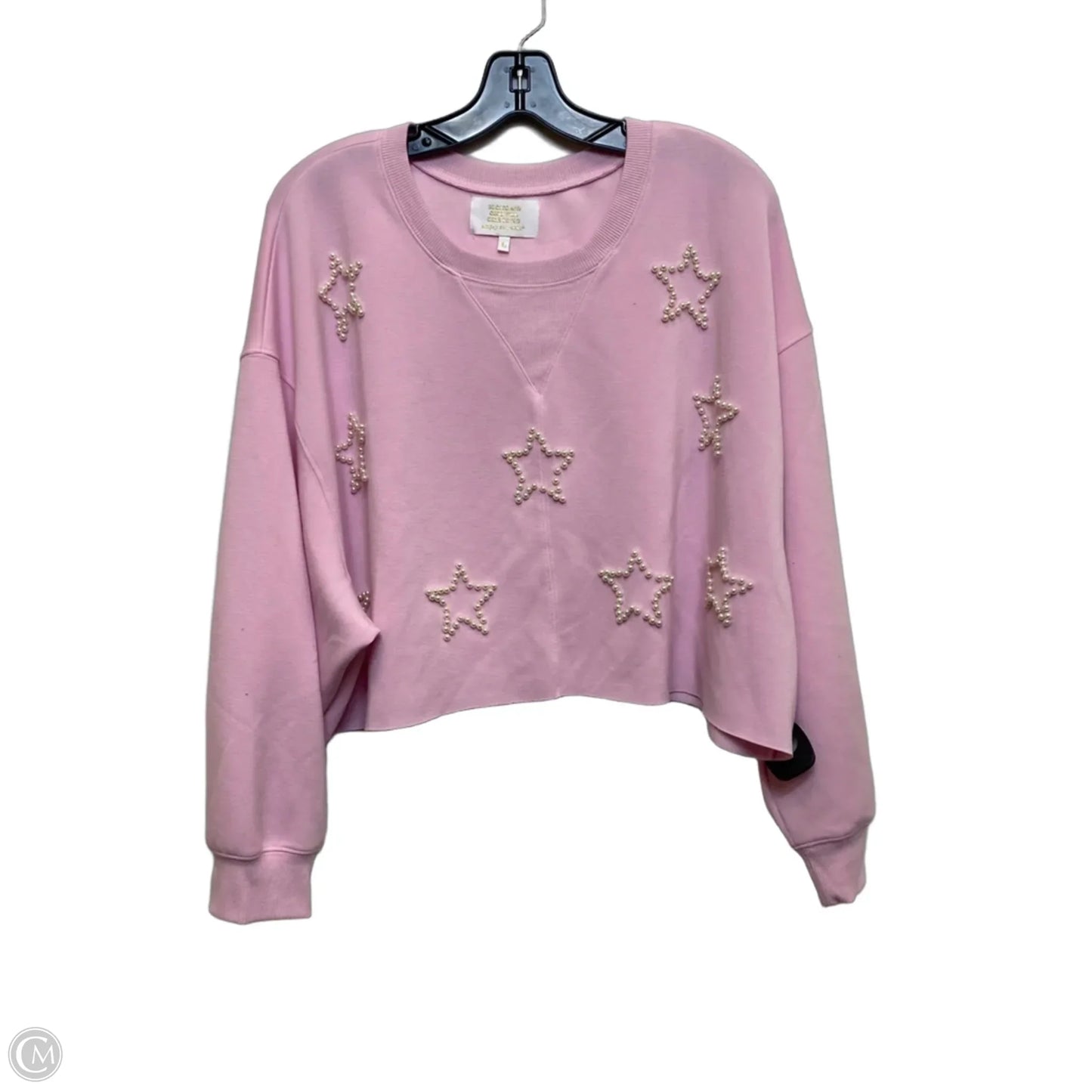 Sweatshirt Crewneck By Simply Southern In Pink, Size: L