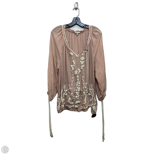 Top Long Sleeve By Lucky Brand In Pink, Size: 2x