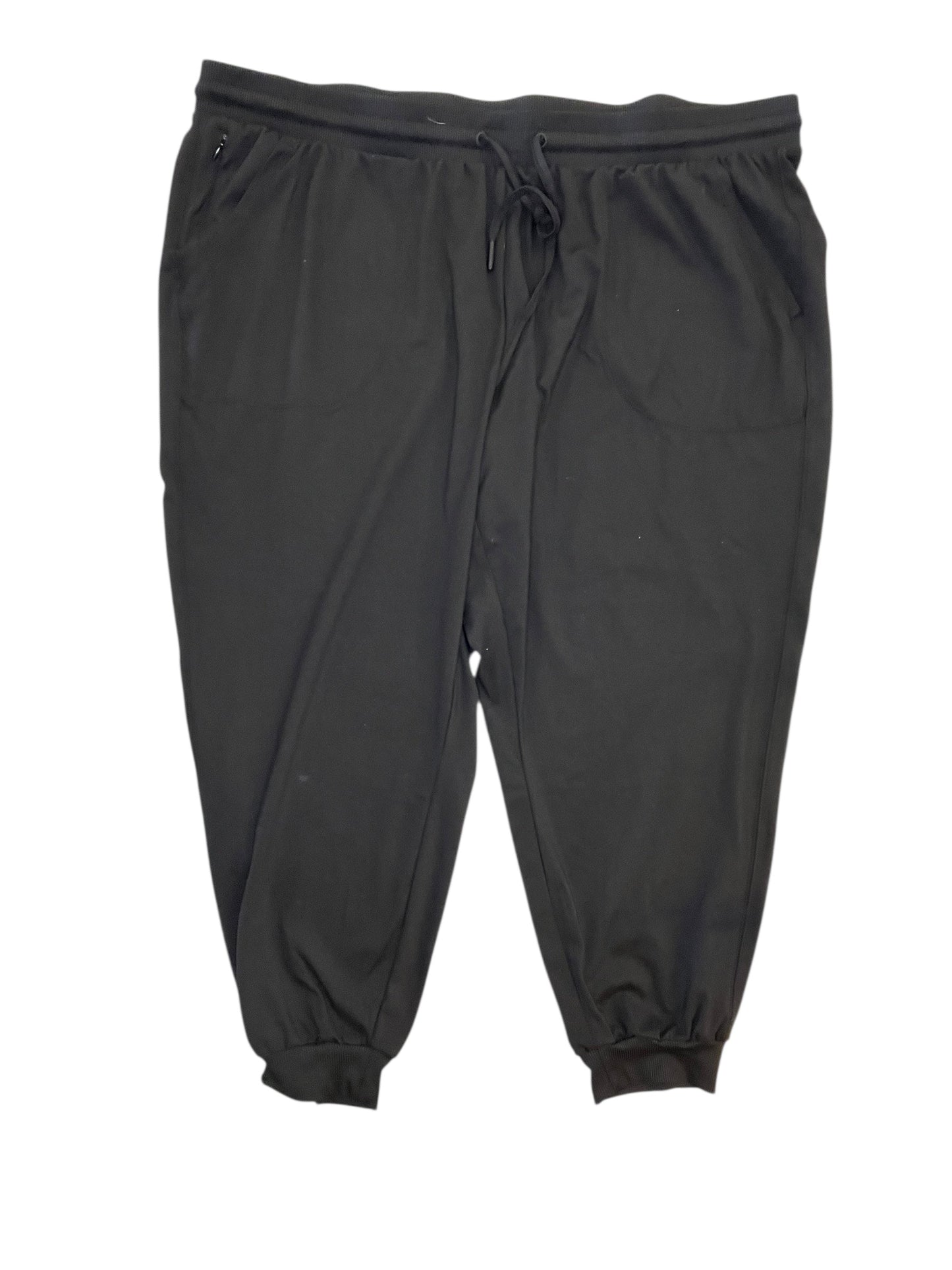 Athletic Pants By Zac And Rachel In Black, Size:3X
