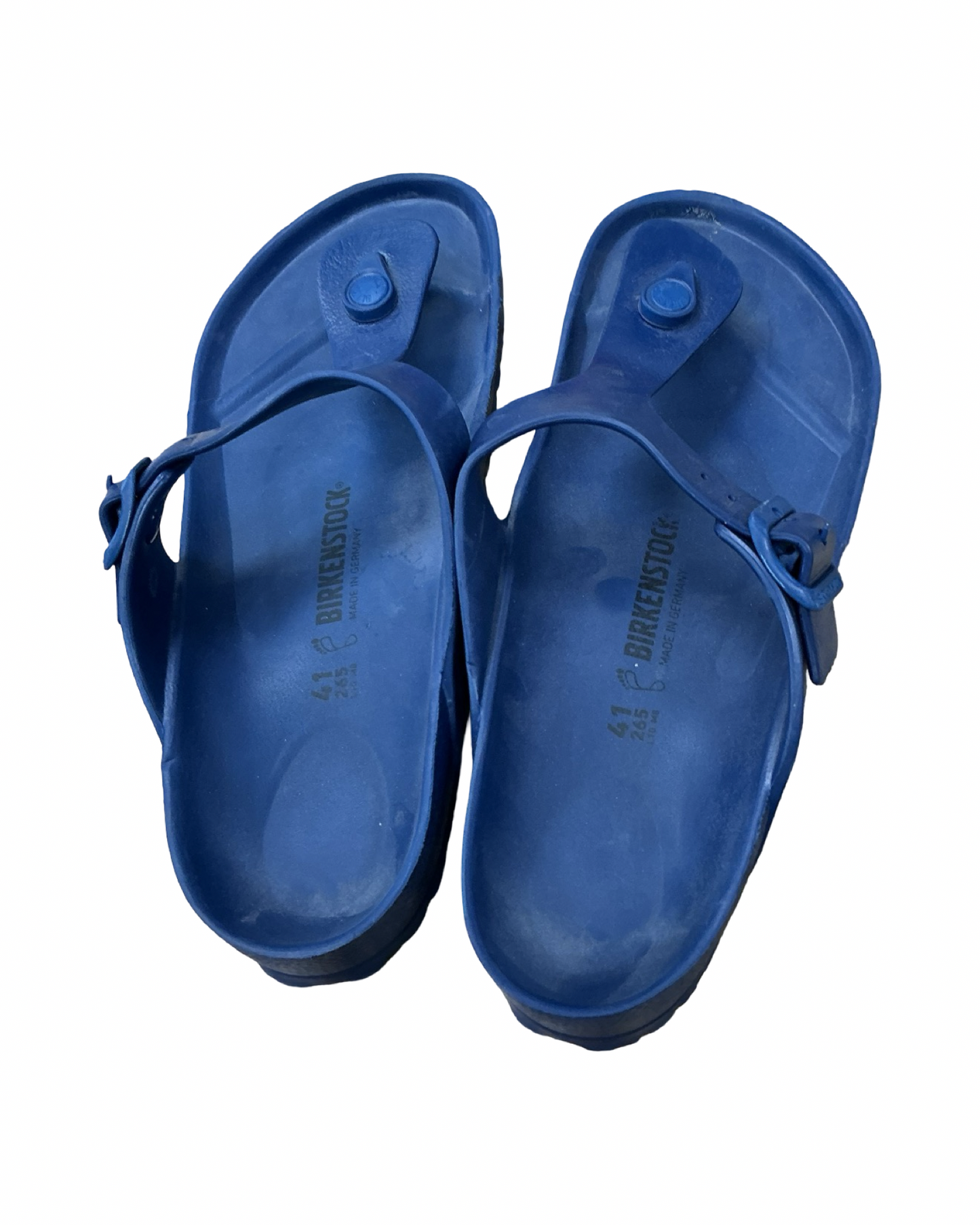 Sandals Flats By Birkenstock In Blue, Size:10.5