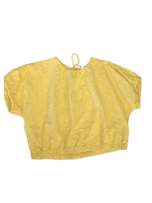 Yellow Top Short Sleeve Madewell, Size L
