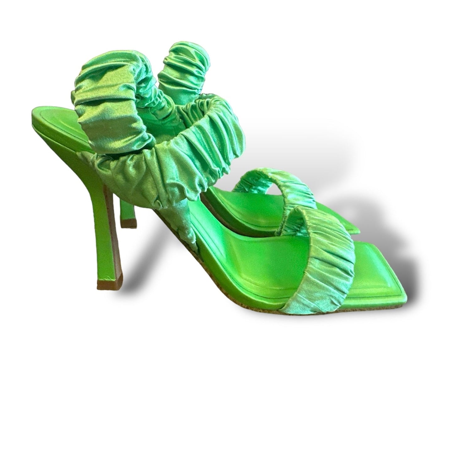 Green Sandals Heels Stiletto Gianni Bini, Size 6