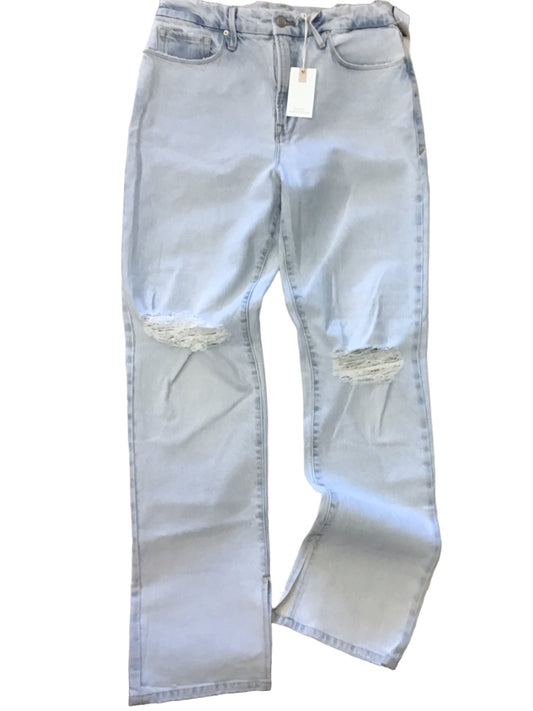 Blue Denim Jeans Straight Good American, Size 10