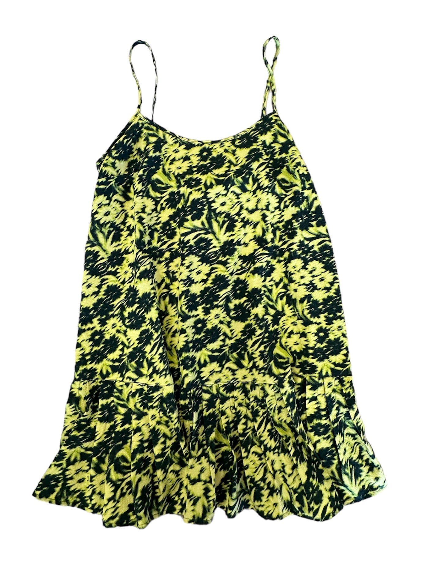 Black & Yellow Dress Casual Short Urban Outfitters, Size S