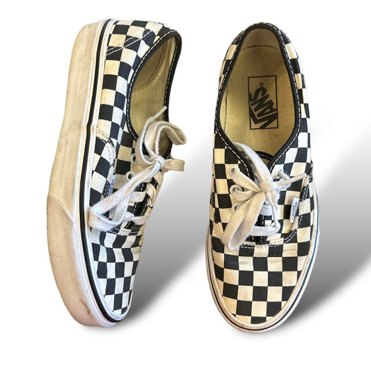 Checkered Pattern Shoes Sneakers Vans, Size 7.5
