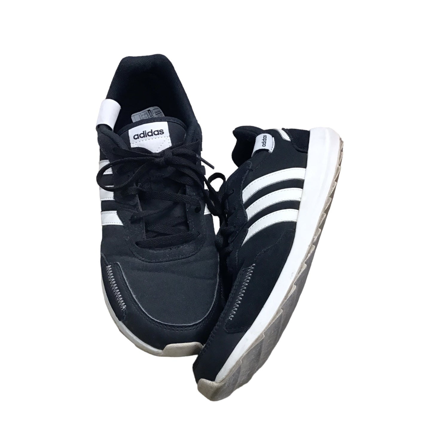 Black White Shoes Athletic Adidas, Size 9.5