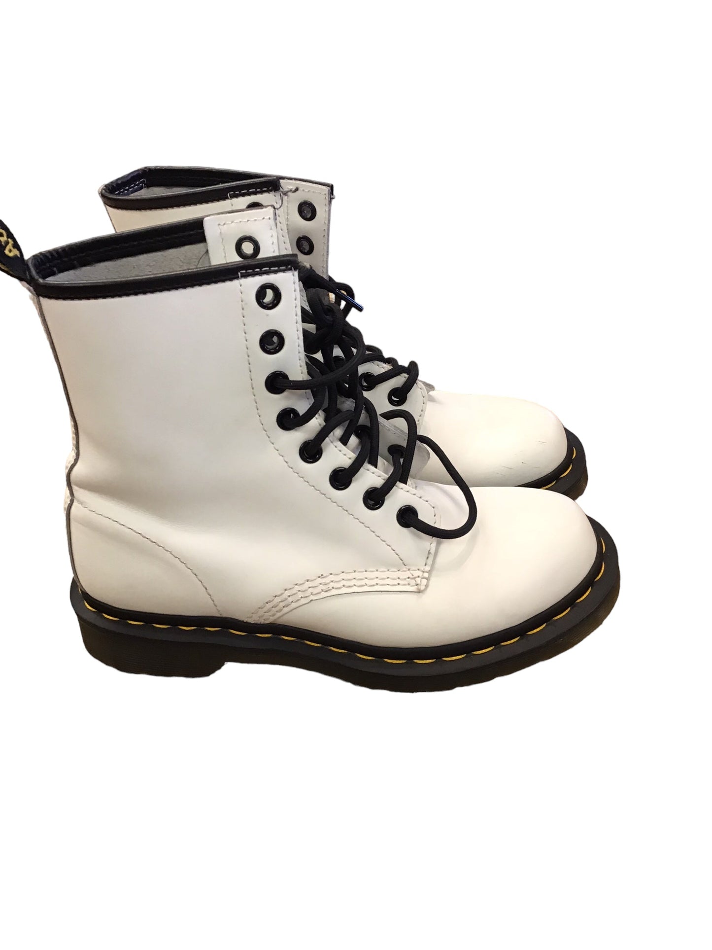 White Boots Combat Dr Martens, Size 6