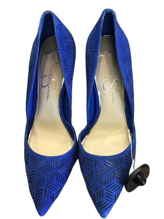 Blue Shoes Heels Stiletto Jessica Simpson, Size 8
