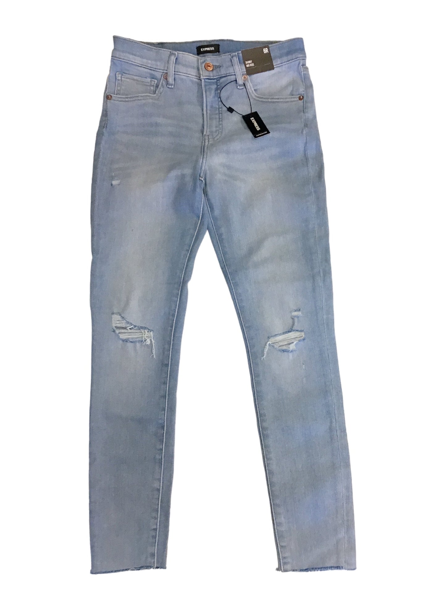 Blue Denim Jeans Skinny Express, Size 6