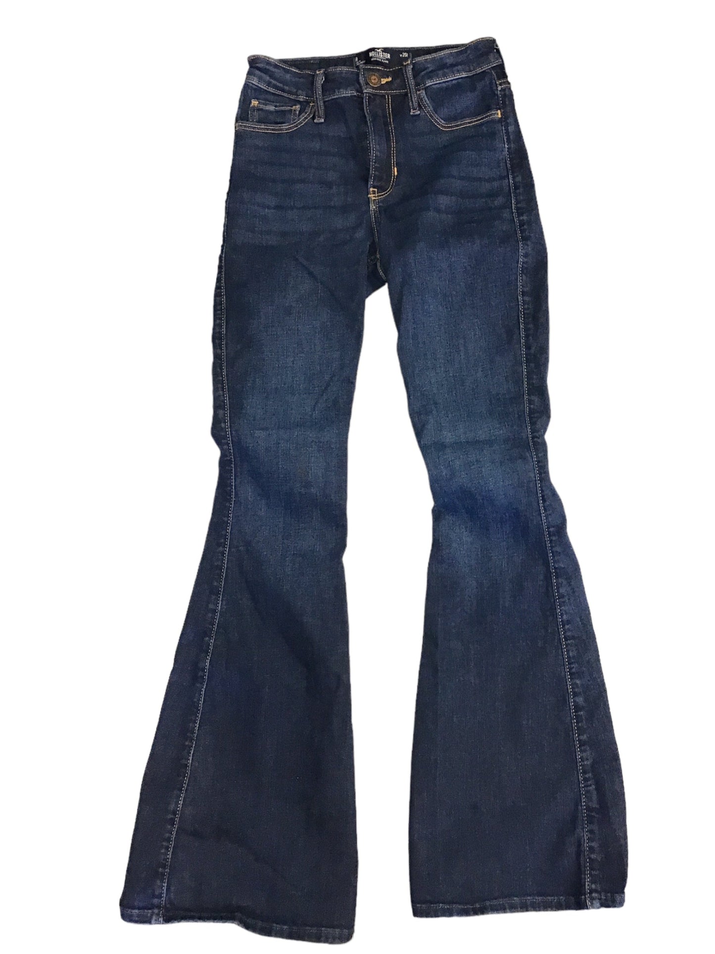 Blue Denim Jeans Flared Hollister, Size 0
